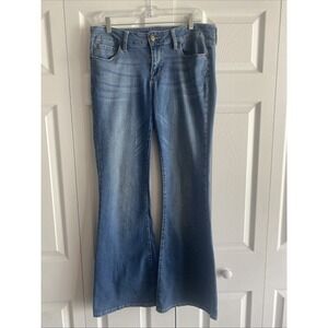 Bullhead Black Flare Jeans Womens 13 Blue Denim Y2K Vintage Cotton Blend Size 13
